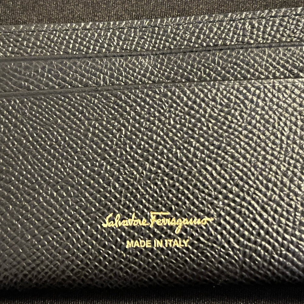 Salvatore Ferragamo Black Leather Card Holder - Picture 4 of 5
